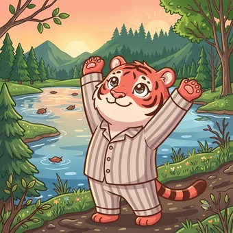 병인일주 캐릭터 붉은 호랑이