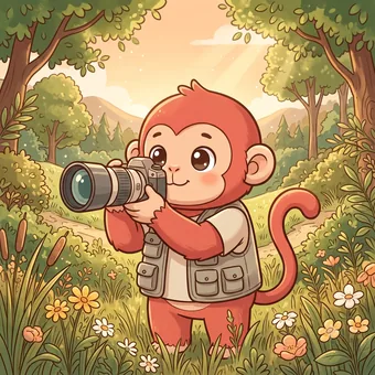 병신일주 캐릭터 붉은 원숭이