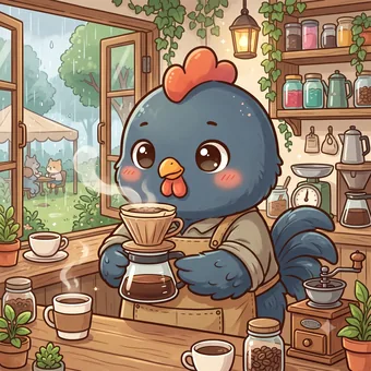 계유일주 캐릭터 검은 닭